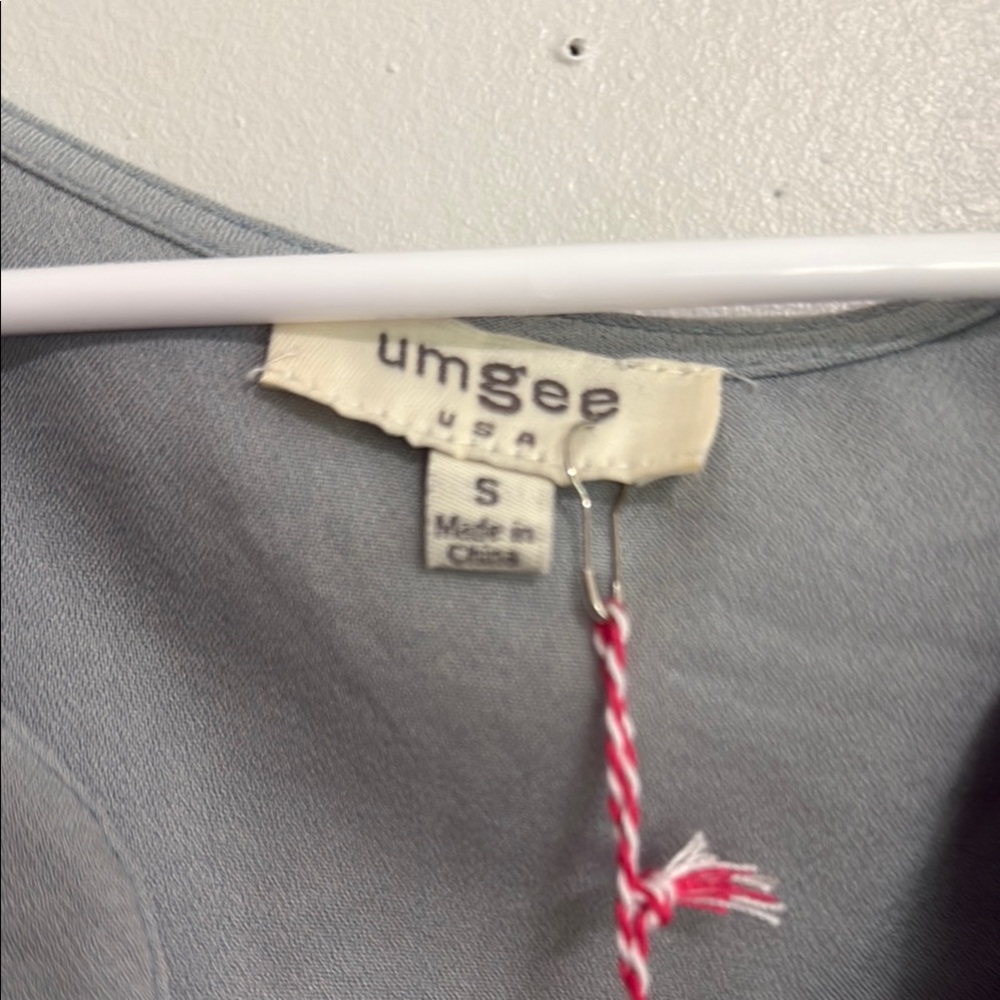Umgee Gray Wrap-Style One Piece with Elastic Waist - Picture 2 of 4